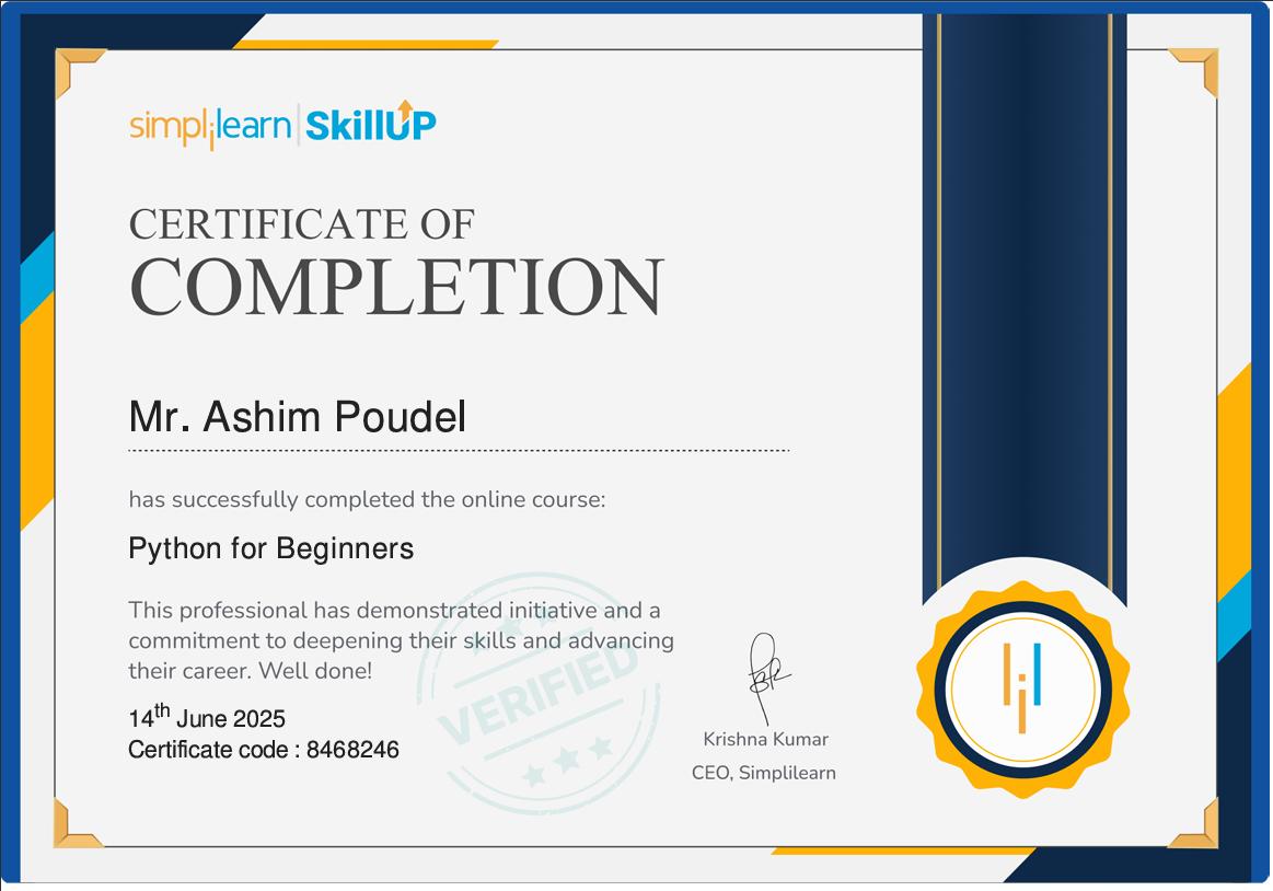 Python Beginner Certificate
